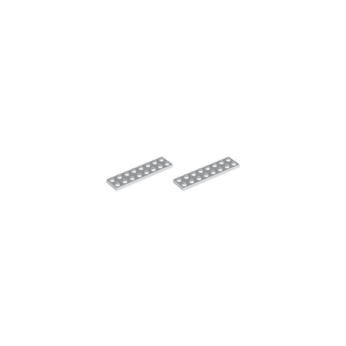 LEGO 10 PIECES #3034-WHITE-2 X 8 PLATE NEW