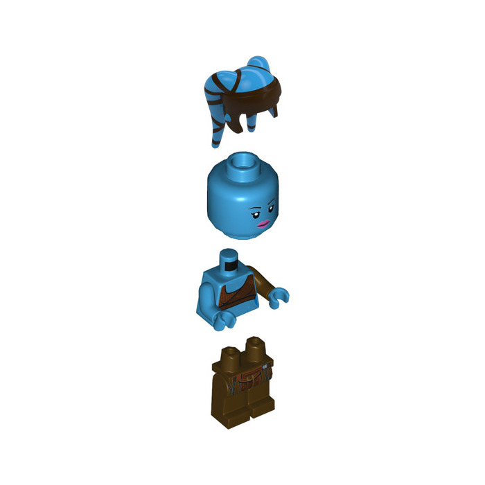 LEGO Aayla Secura with Dark Azure Skin and Dark Pink Lips Minifigure