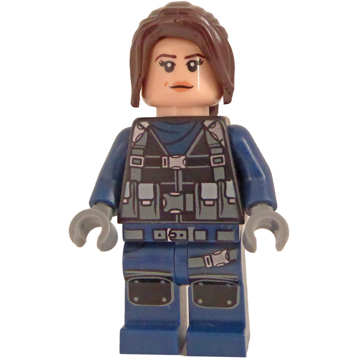 LEGO ACU Guard (Female) with Dark Brown Hair Minifigure Brick