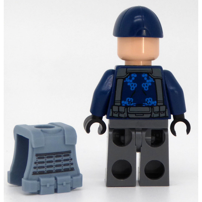 Lego New Sand Blue Minifigure Vest Body Armor with ACU Pattern Piece 