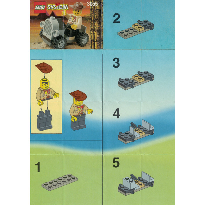 Lego Adventurers Car Set 3055 Instructions Set 