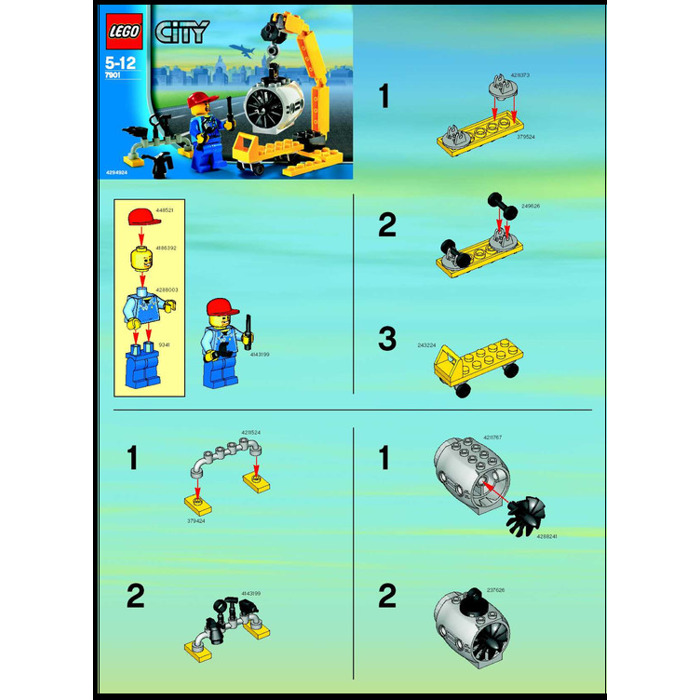 LEGO Airplane Mechanic Set 7901 Instructions | Brick Owl - LEGO Marketplace