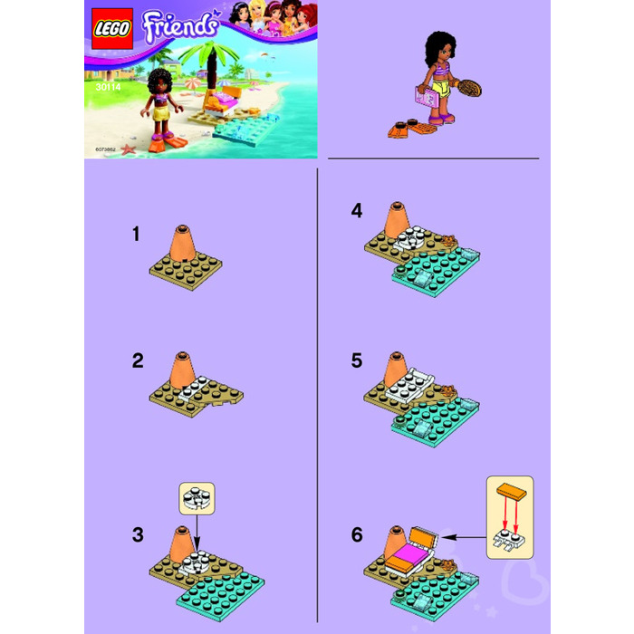 trække Rejsebureau banner LEGO Andrea's Beach Lounge Set 30114 Instructions | Brick Owl - LEGO  Marketplace