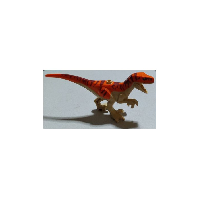 Lego Red Raptor LEGO Atrociraptor with Orange Top with Dark Red Stripes | Brick Owl ...