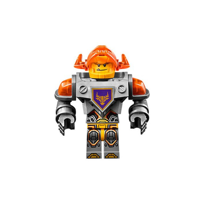 LEGO Axl with Neon Reddish Orange Visor and Silver Torso