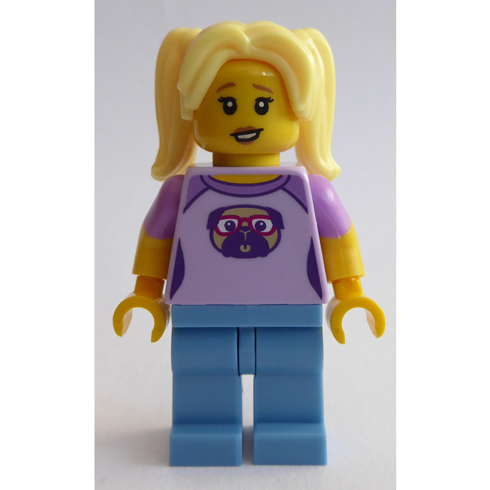 Female Braided Yellow Ponytail Pigtail NEW Lego Girl Minifig Long Brown HAIR 