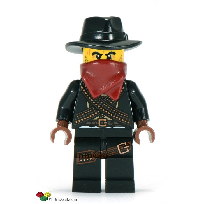 LEGO BLACK WESTERN BANDIT ROBBER MINIFIG TORSO WITH HANDCUFFS 