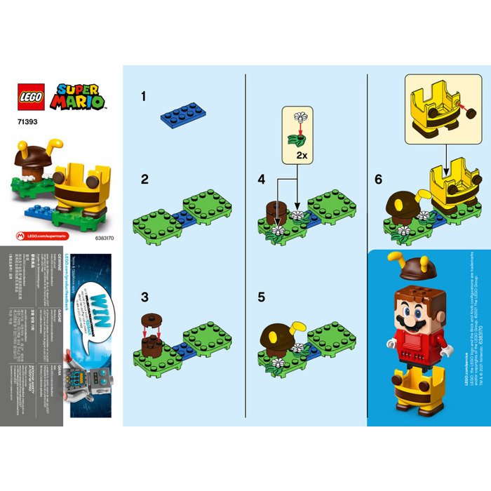 LEGO Bee Mario Power-Up Pack Set 71393 Instructions | Brick Owl - Marketplace