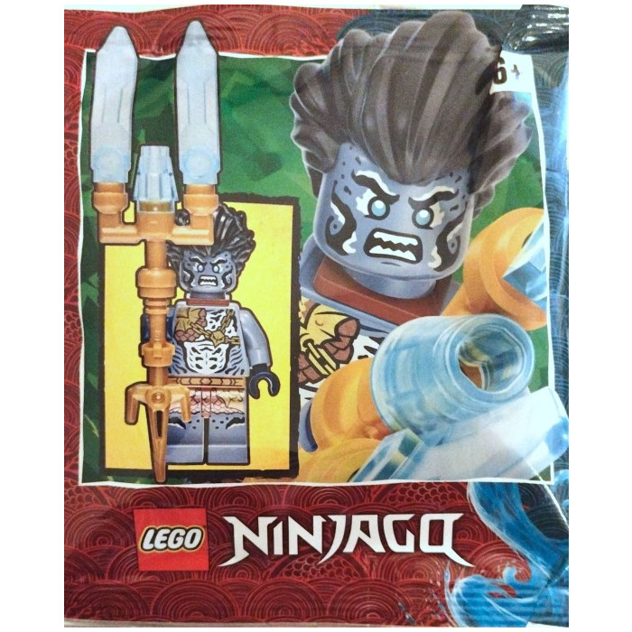 Lego Techno Blade with Handle GOLD Ninjago Staff Weapon Light Blue