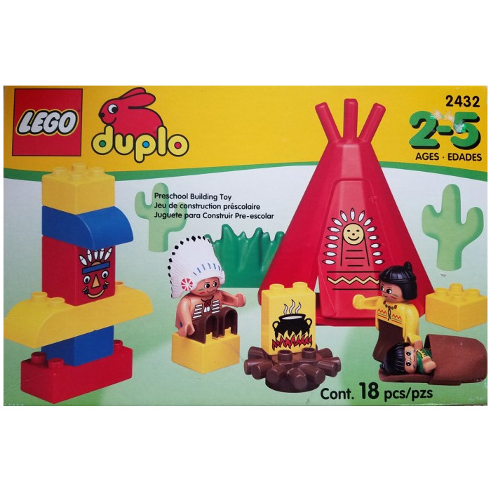 Rare LEGO Duplo CAMPFIRE CAMPING FIRE LOGS for House Dollhouse Indians Cavemen 