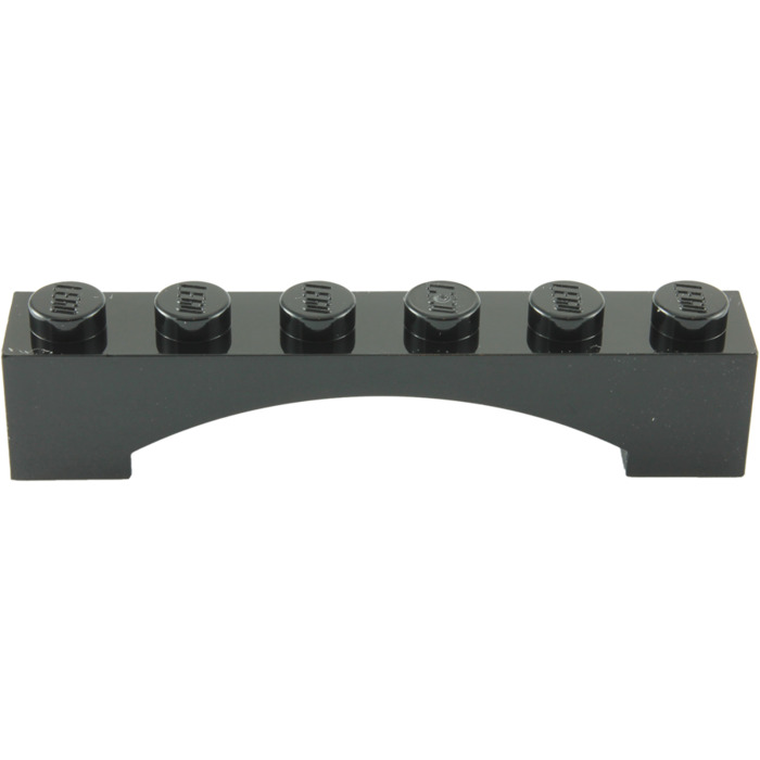 15 NEW LEGO Brick Arch 1 x 5 x 4 Continuous Bow BRICKS Black