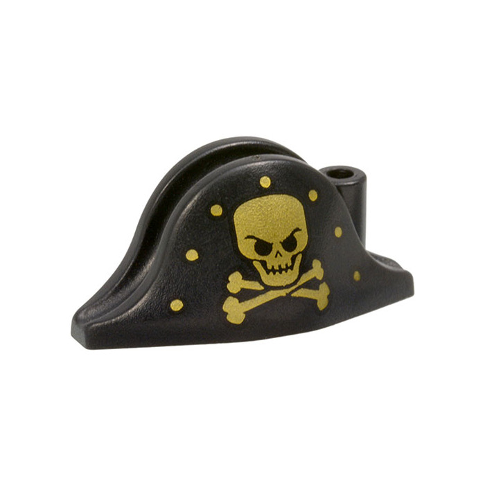 Lego Black Bicorne Pirate Hat With Gold Skull And Crossbones 2528 Brick Owl Lego Marketplace 8774