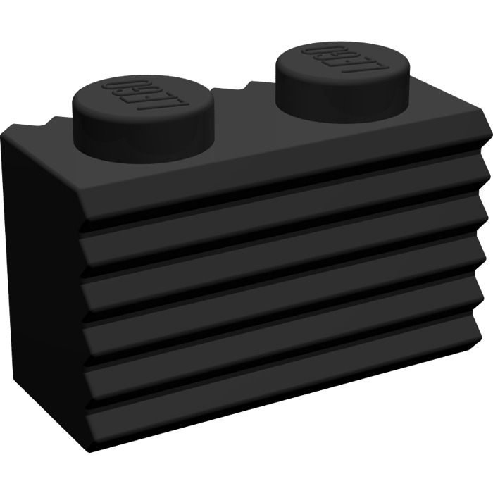 gris claro Lego-Brick modificado 1 X 2 Con Grill antiguo BM85 X 10 2877 