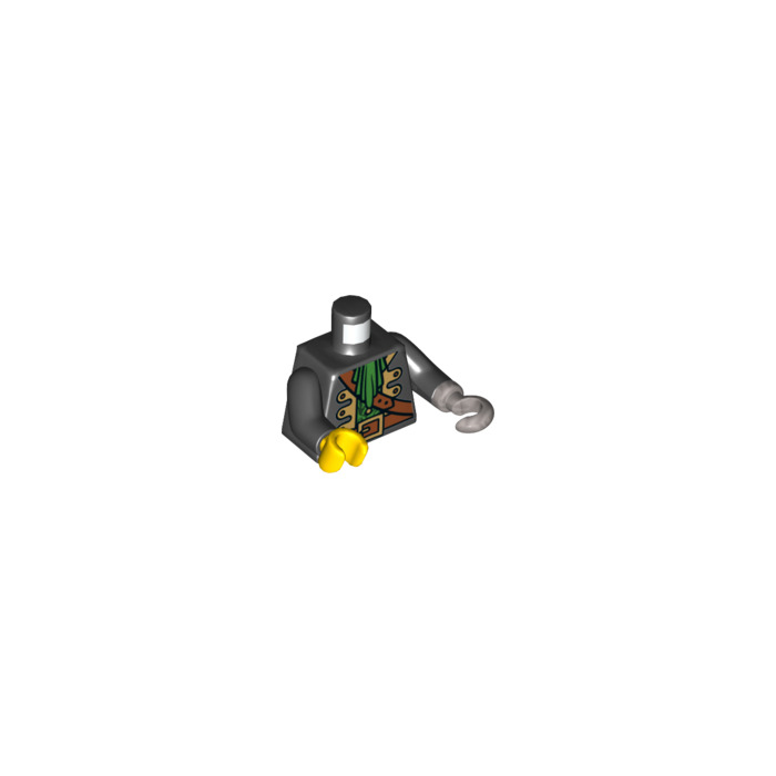 LEGO Black Brick Bounty Captain Minifig Torso (84638)