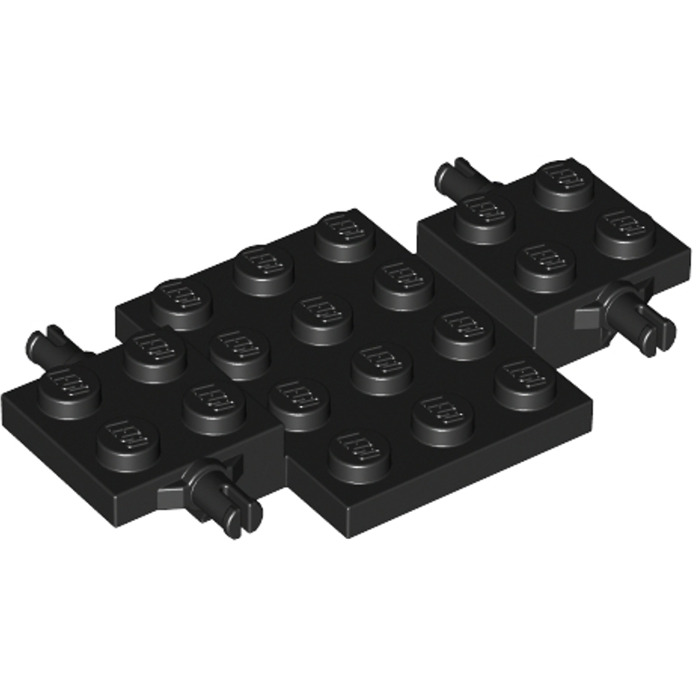 LEGO® Black Vehicle Base 6 x 12 x 1 with 5 x 4 Design ID 65634 