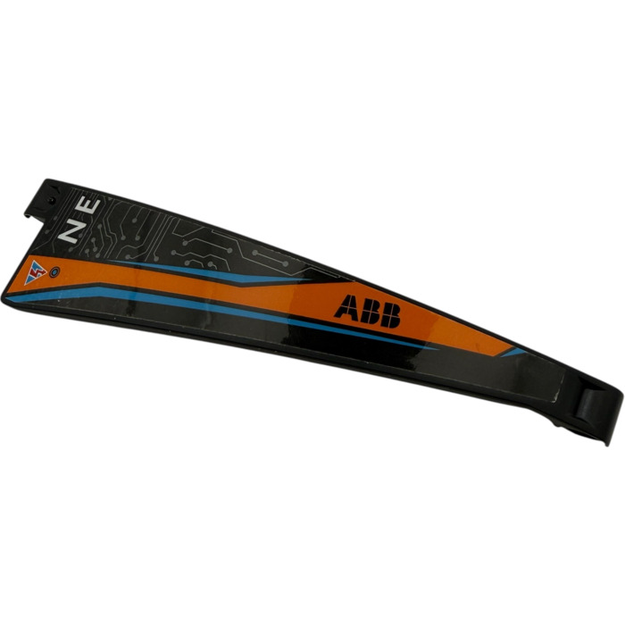 LEGO Curved Panel 53 Right (3 x 13) with silver conductor tracks with ...