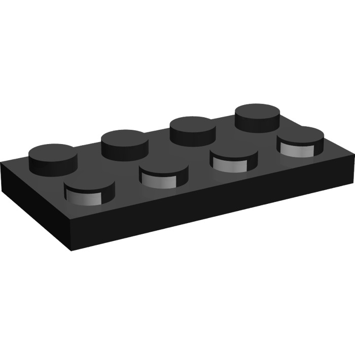 LEGO 2 x Kontaktplatte schwarz Black Electric Plate 2x4 with Contacts 4757 