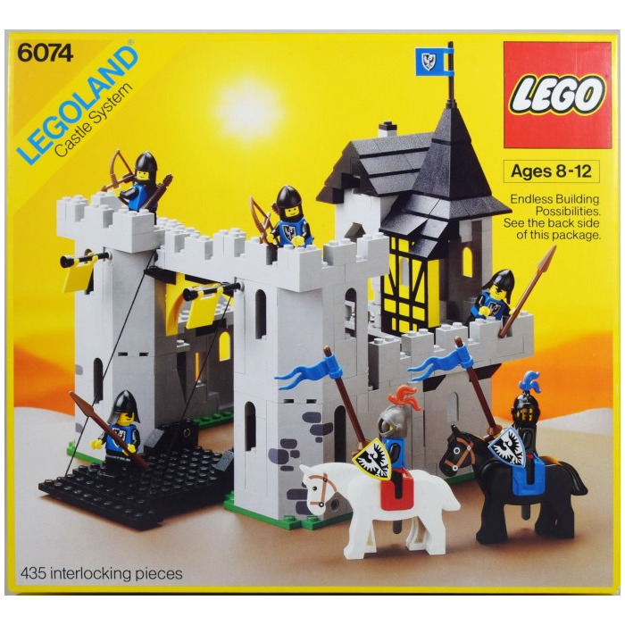 Lego Castillo Figura Caballero Caballero Falkenritter Primera para Set 6074 Techo 