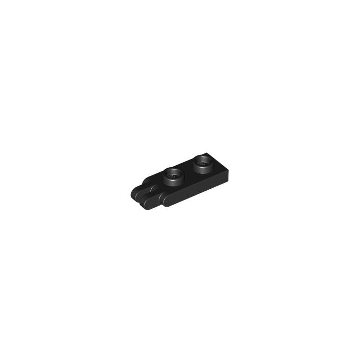 LEGO Black Hinge Plate 1 x 2 with 2 Fingers Hollow Studs