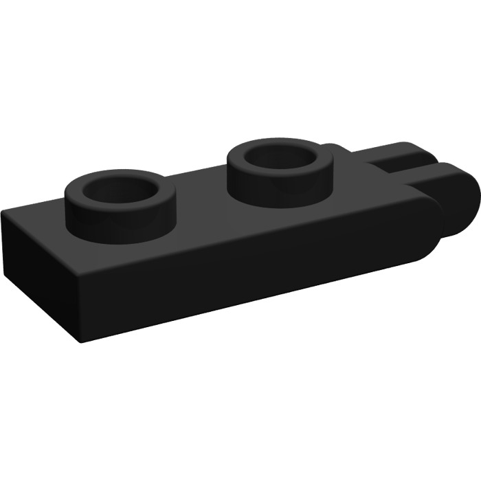 Lot of 2 Lego BLACK 1x2 HINGE PLATE with 2 Fingers