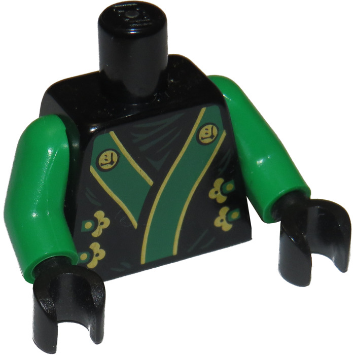 LEGO Lloyd - Black and Green Kimono Torso (973) | Brick Owl