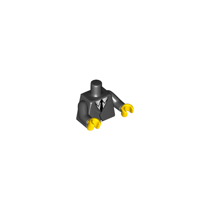 Lego New Black Minifig Torso Dinner Jacket White Shirt Black Bow Tie Vest D359 