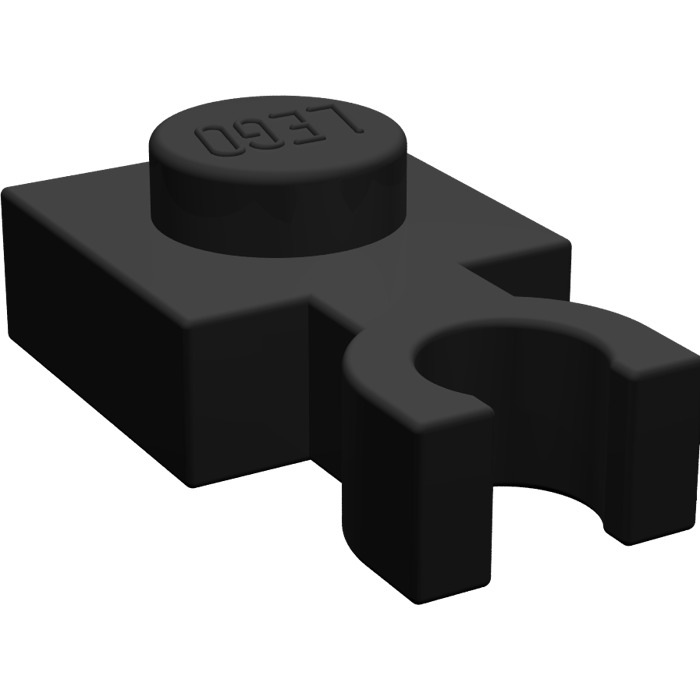 LEGO Black Plate 1 x 1 with Vertical Clip (Thin 'U' Clip) (4085 / 60897) Owl - LEGO