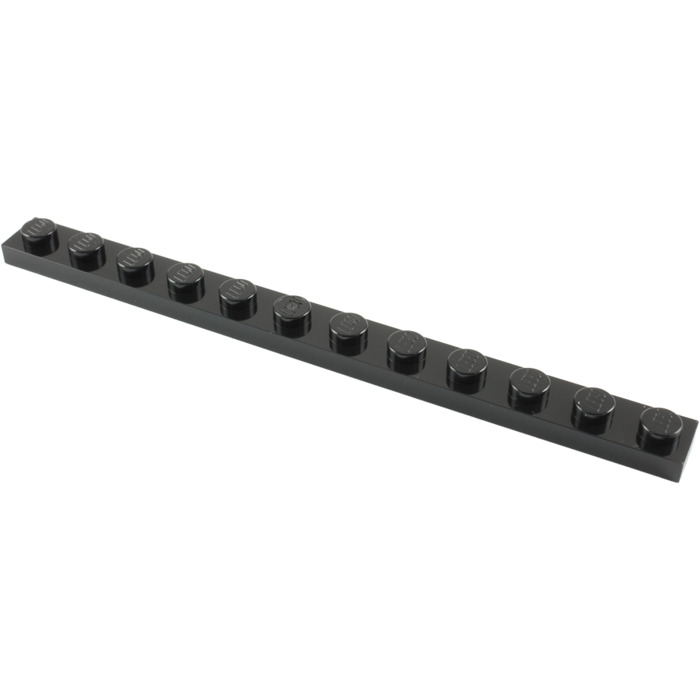 LEGO 10 x Basisplatte 1x12 schwarz black basic plate 60479 4514845 