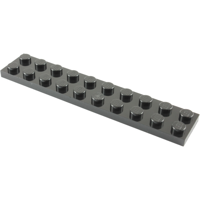 LEGO® 5Stk Platte Basic 2x10 schwarz 3832 