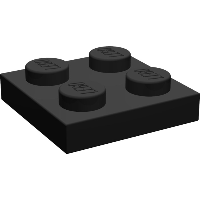 - Platte Plates Used LEGO® 3022-04 2x2 50Stk Schwarz Black 
