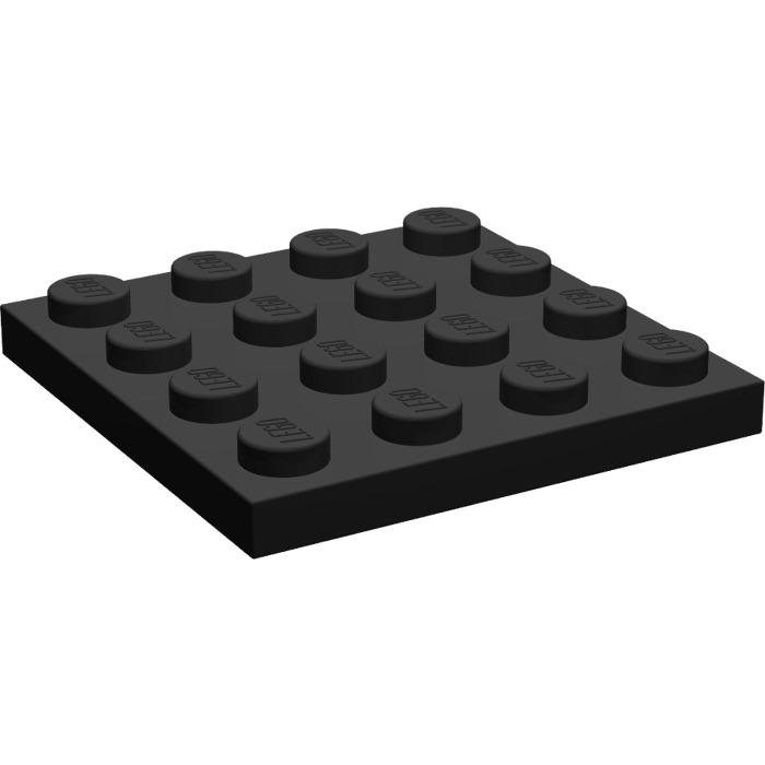 LEGO RICAMBI 3031/4243819 Black Plate 4x4 Qty:4 