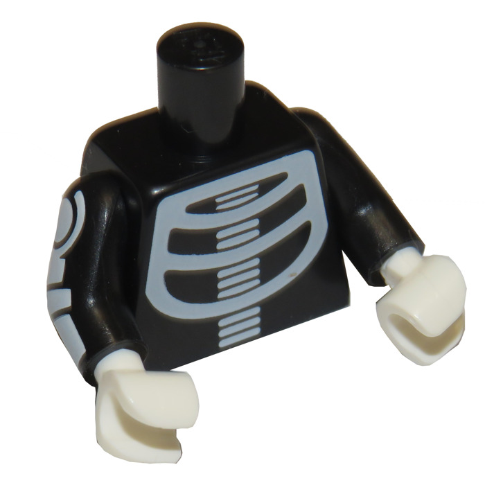 1 x lego 88585 minifigure torso skeleton skeleton torso pattern nine new black 
