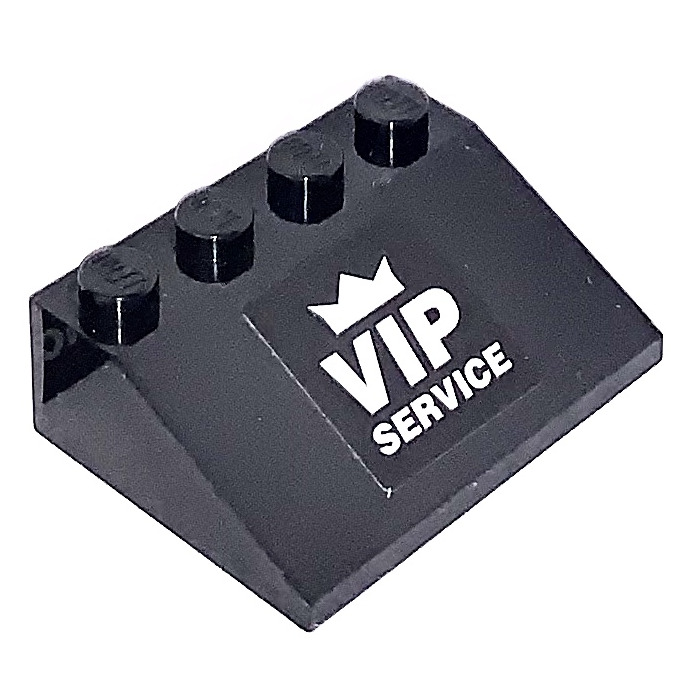 LEGO Black Slope x (25°) with VIP Service Sticker (3297