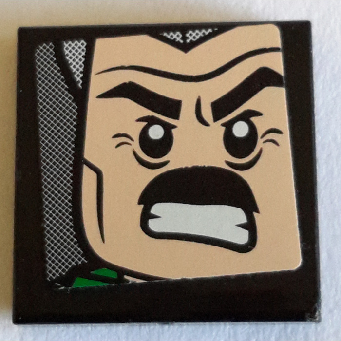 Lego Black Tile X With J Jonah Jameson Screen Sticker With Groove