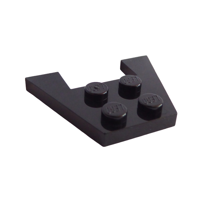 LEGO 3 x 4 Black Wedge Plate sans Stud Notches Part No 4859 