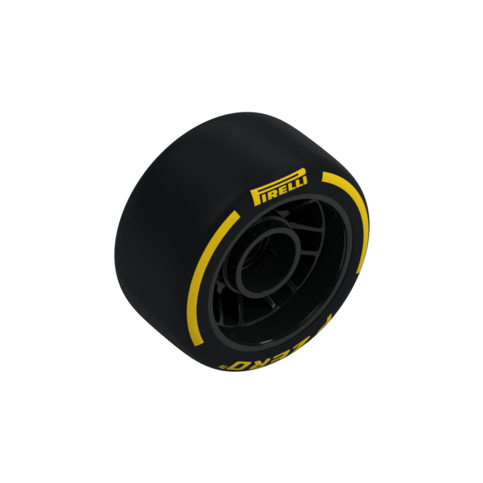 LEGO Black Wheel Ø24 x 13.4 with Black Tire with “Pirelli P