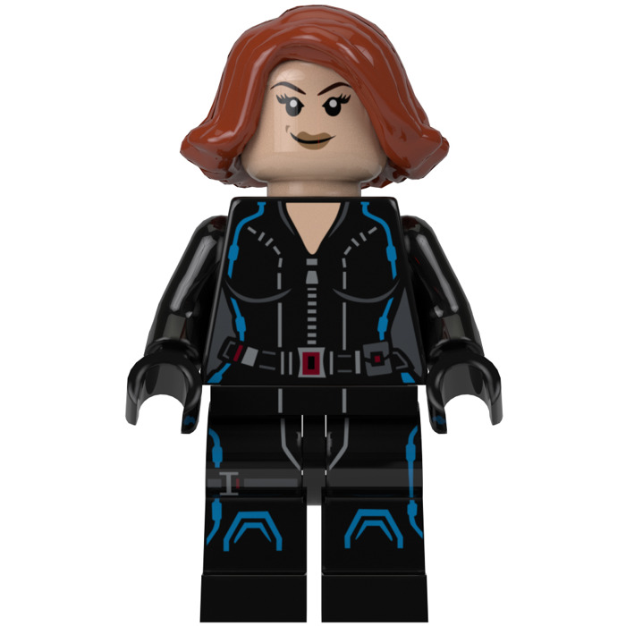 LEGO Black Black Widow with Short Hair Minifig Torso ...