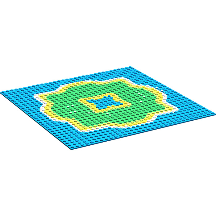 Lego Pirate Island Printed Baseplate 32 x 32 Centre Lagoon Pattern 6270 3811pb02 