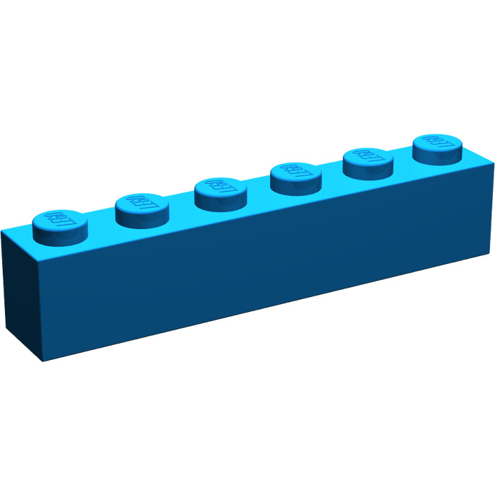 6 blue technic brick 1 x 1 Lego 6 briques tech bleues 76055 4993 7667 5893 