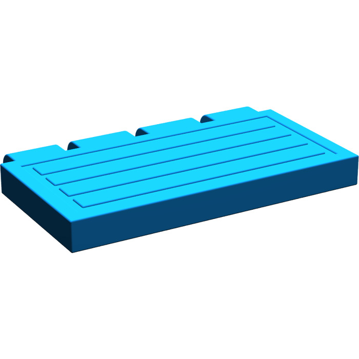 LEGO Blue Hinge Tile 2 x 4 with Ribs (2873) | Brick Owl - LEGO Marketplace