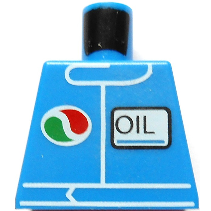 LEGO Blue Minifig Torso without Arms with Octan logo and OIL decoration ...