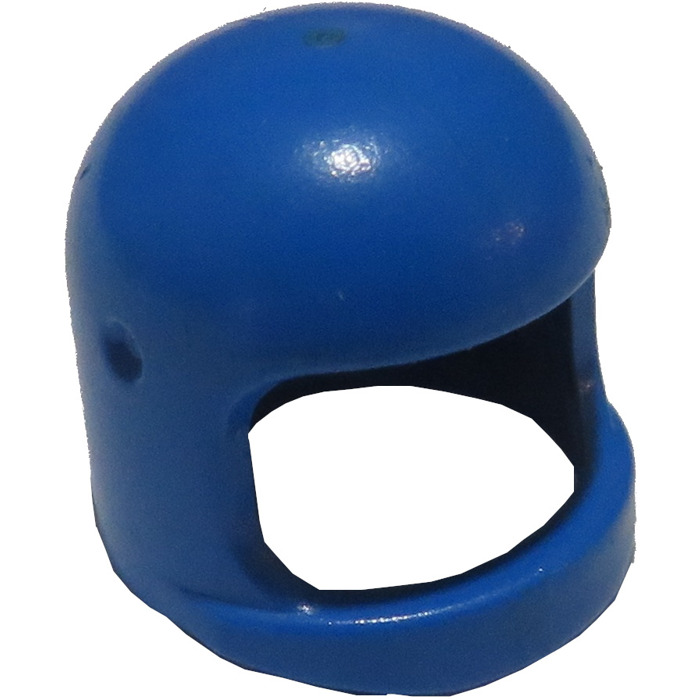 LEGO Blue Old Helmet with Thick Chinstrap and Visor Dimples Comes In