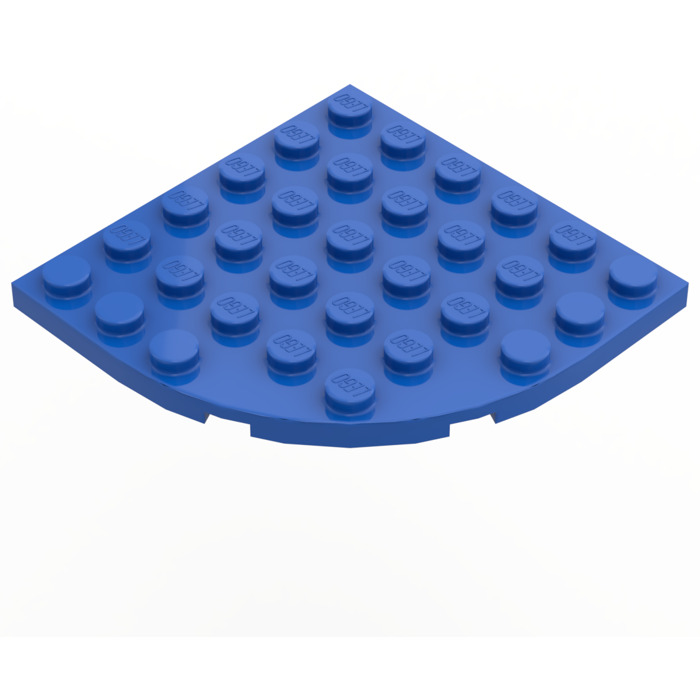 2 x piastra di LEGO 6003 NUOVO-GRIGIO SCURO 6x6 arrotondato quarto di cerchio Round angolo 