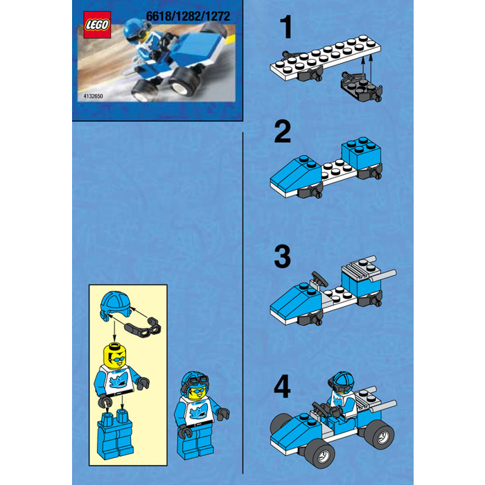 LEGO Blue Racer Set 1282 Instructions Comes In | Brick Owl - LEGO ...