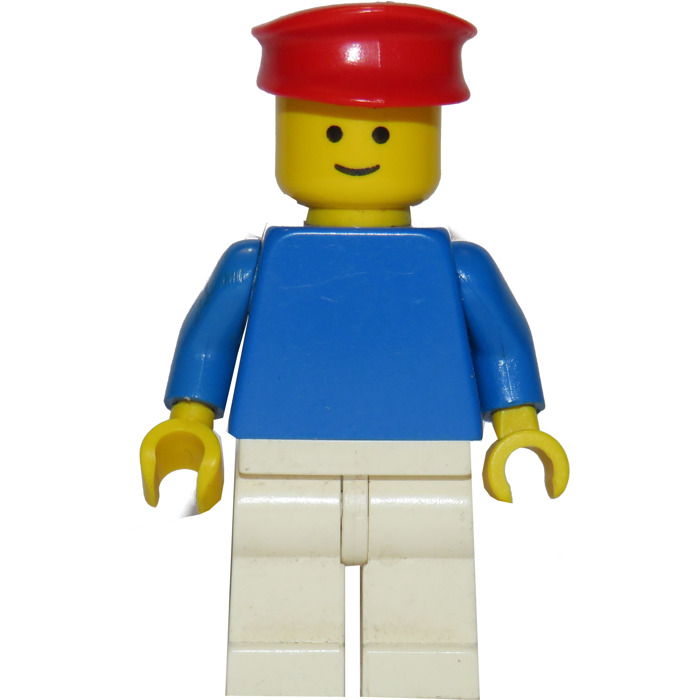 LEGO Blue Shirt and White Trousers and Red Cap Minifigure | Brick Owl ...