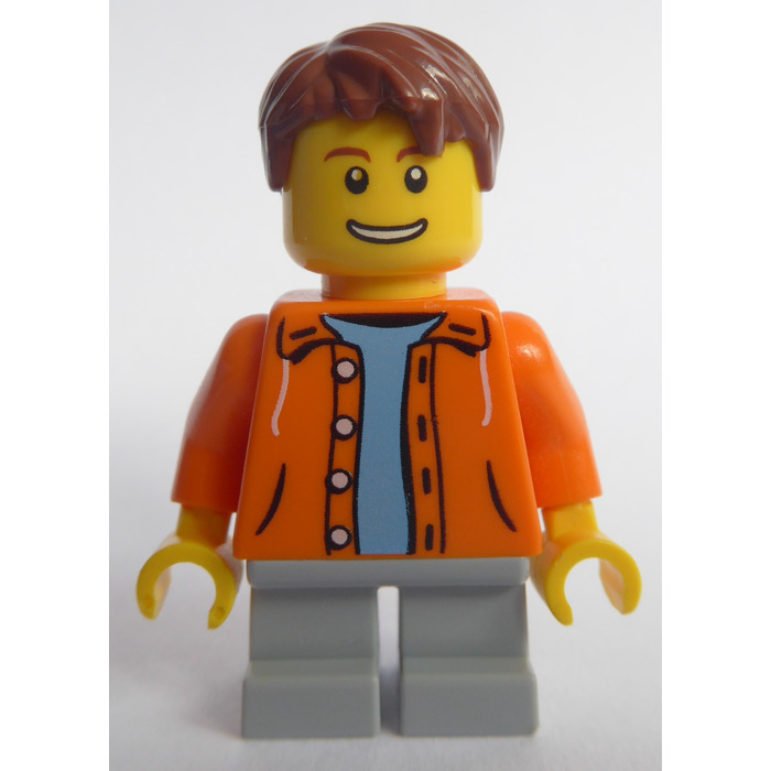 ☀️NEW Lego Minifig Hair Male Boy Reddish Brown Short Bowl Cut Head Gear 