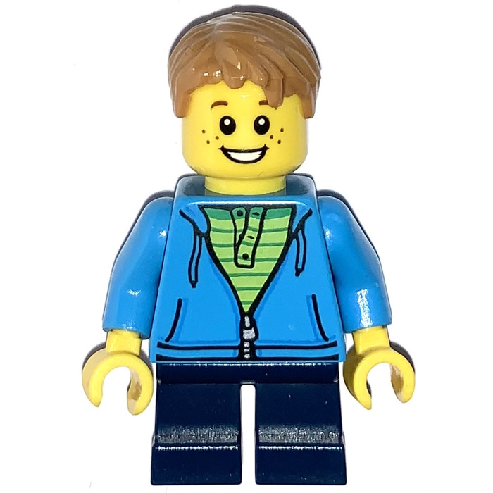 hol029 Christmas 40082 Blue Female Shirt - LEGO minifigure 