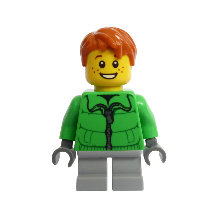 Lego 1 Flesh Minifigure  Reversible Head Boy Smile Freckles Eyes Closed Asleep