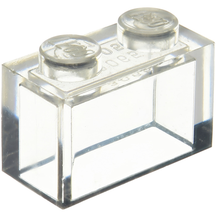 Trans Clear 306540 Neuf Brick 1x2 without Bottom Lego 3065-100x Briques