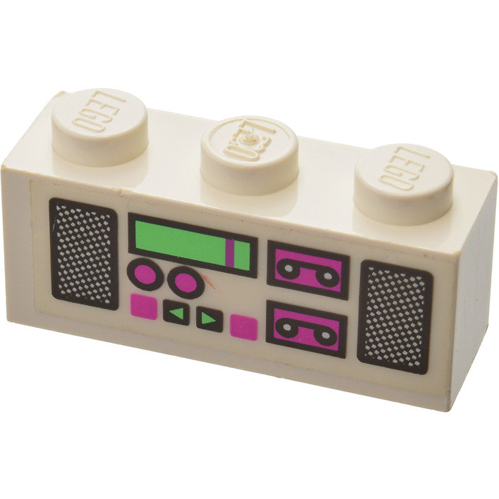 LEGO Brick 1 x 3 with Cassette Player Sticker (3622) | Brick Owl - LEGO Marketplace